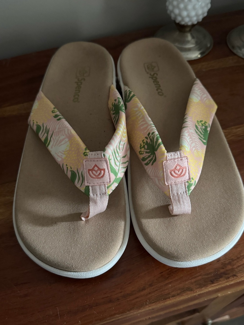 Spenco Women's Victoria Sandal Size 9.5 Summer Tropical Slip On Shoes
